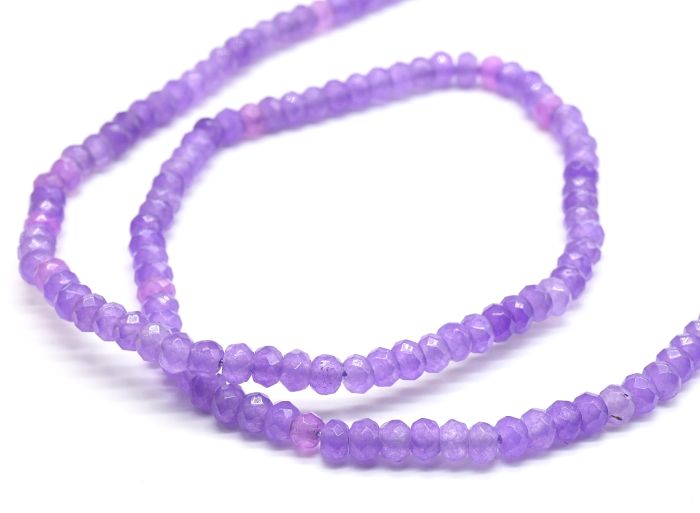 Beads made of calcite rondel gr.4*3mm, color lilac, 46cm