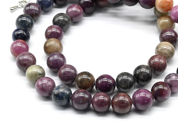 Multi-bead Sapphire beads 8-9mm, 47cm, 67g