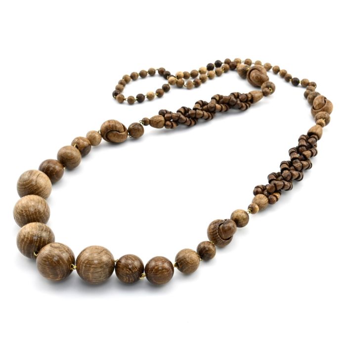 Rio wooden beads, 95cm