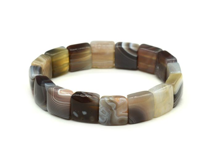 Bracelet made of Brazilian agate square 12*12mm