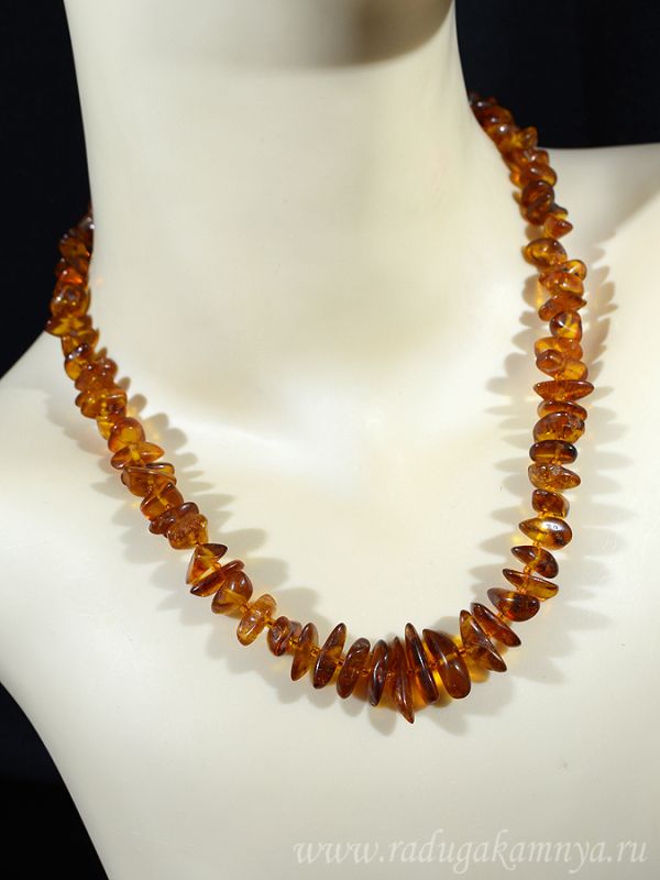 Amber beads crumb of St. cognac, 46cm