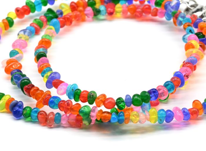 Opal beads galtovka small 3*2mm color.assorted, 45cm, 4.9g