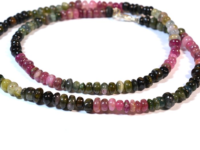 Tourmaline beads corn 4-6mm, 49cm, 21.5g