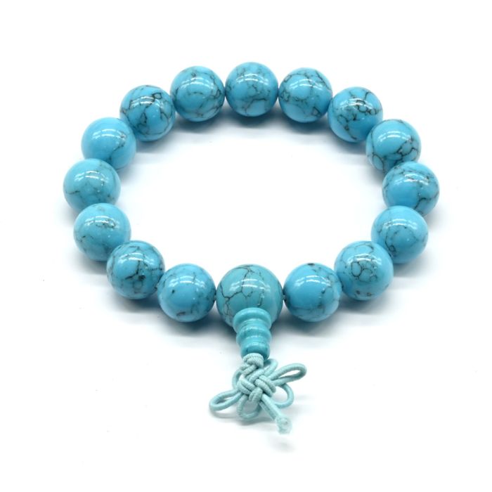 Turquoise bracelet imitation ball 12mm