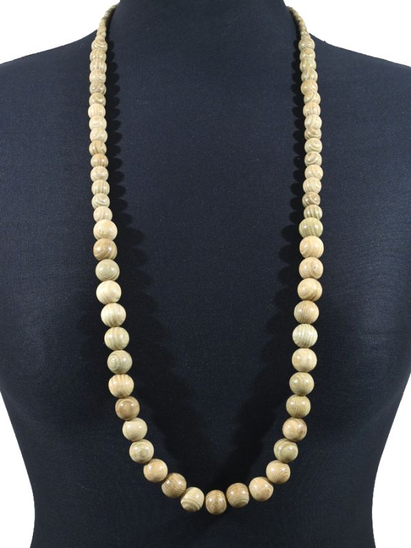 Wooden Pea beads 6-13mm, 90cm