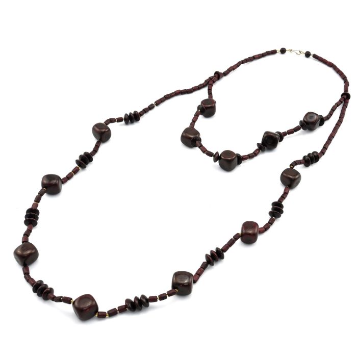 Wooden jewelry beads 2 strands, 50; 90cm