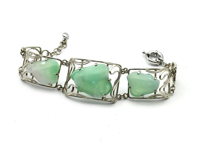 Chrysoprase bracelet, 18cm