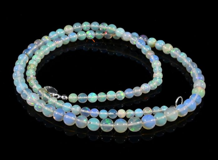 Opal Beads ball 3-6mm, 48cm, 10.1g