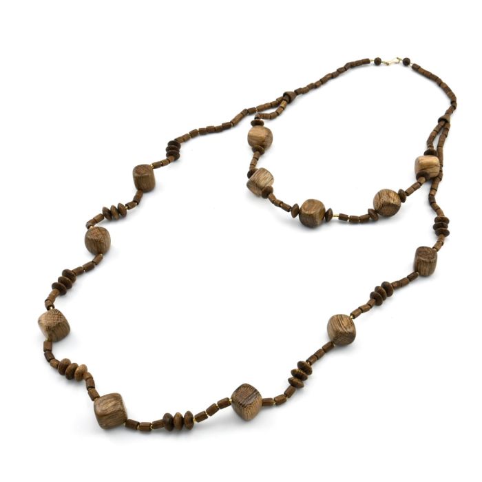 Beads made of wood 2 thread, 50; 93cm