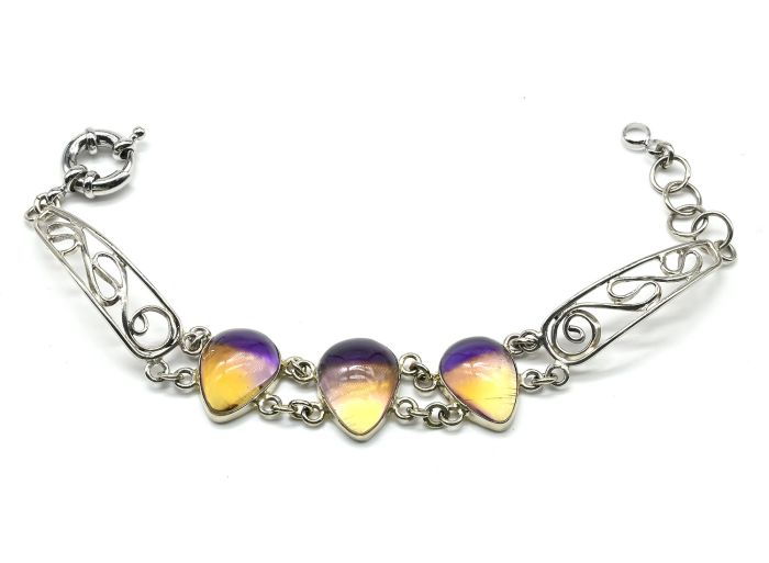 Bracelet with ametrine, 17.5cm