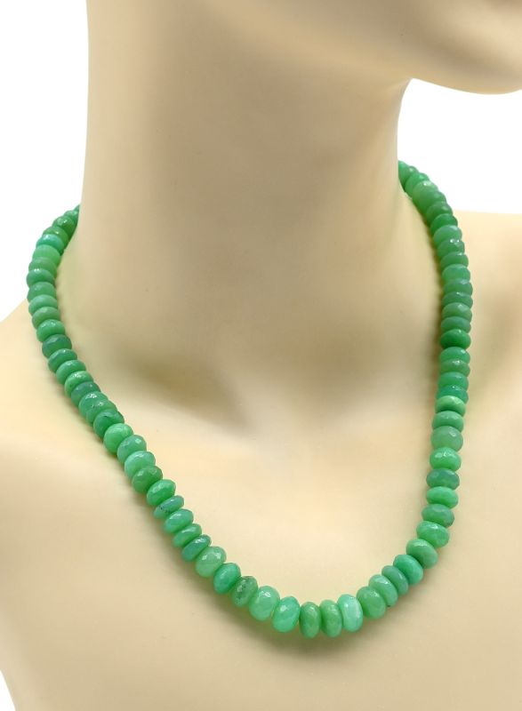 Beads made of Chrysoprase corn gr.8-10mm, 47.5cm, 52.3g