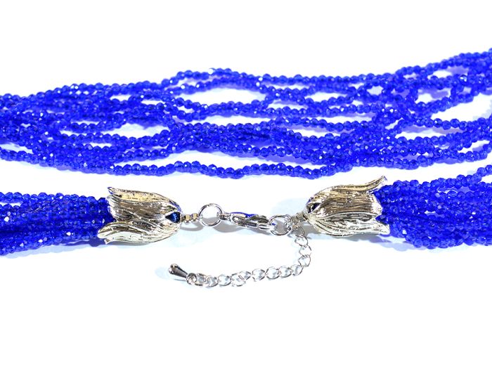 Bright Blue Spinel Beads 10 Strands Ball gr.2mm, 50cm, 30.7g