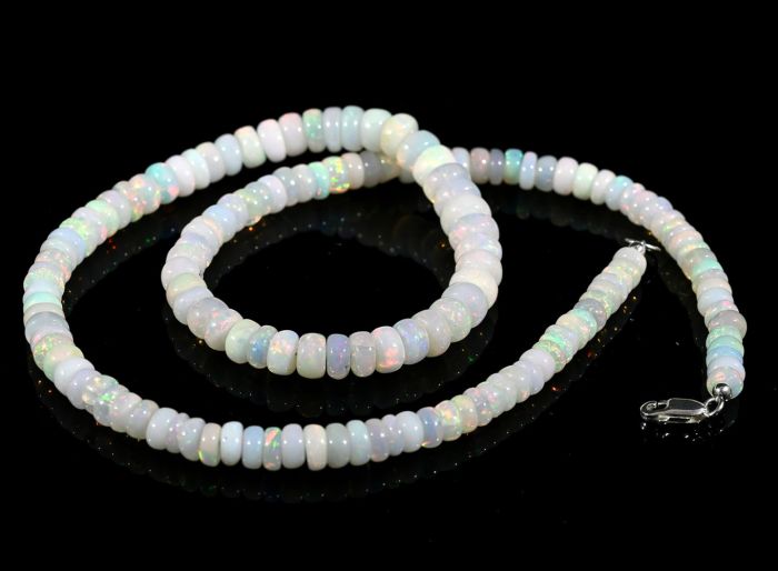 Rondel Opal beads for an increase of 46cm, 19.6g