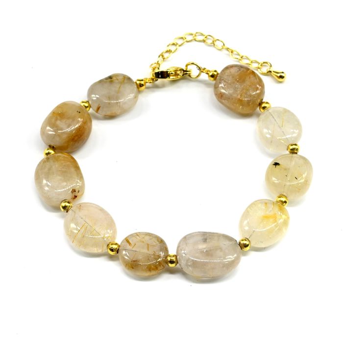 Rutile quartz bracelet (hairy) oval 12*14mm, 18cm, 20g