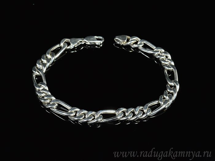 Men's S925 rhodium-plated bracelet 21.5cm, 10.3g