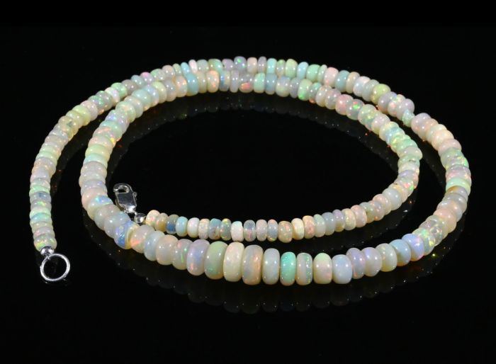 Rondel Opal beads for an increase of 46cm, 13.3g