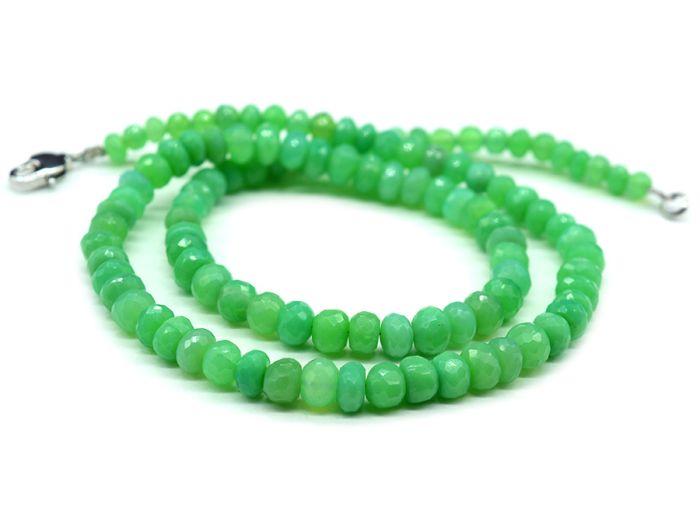 Beads made of Chrysoprase corn gr.5-7mm, 49cm, 26.6g