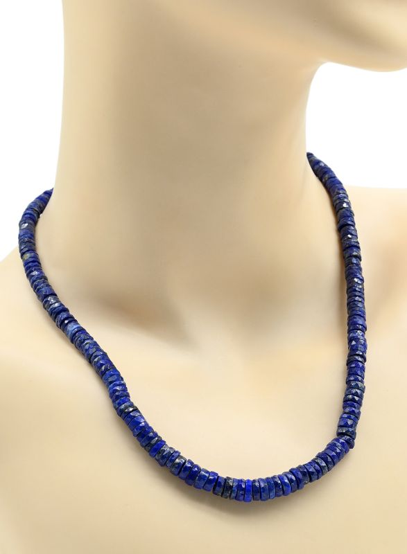 Afghan-cut Lapis Lazuli beads, 48cm, 39.2g