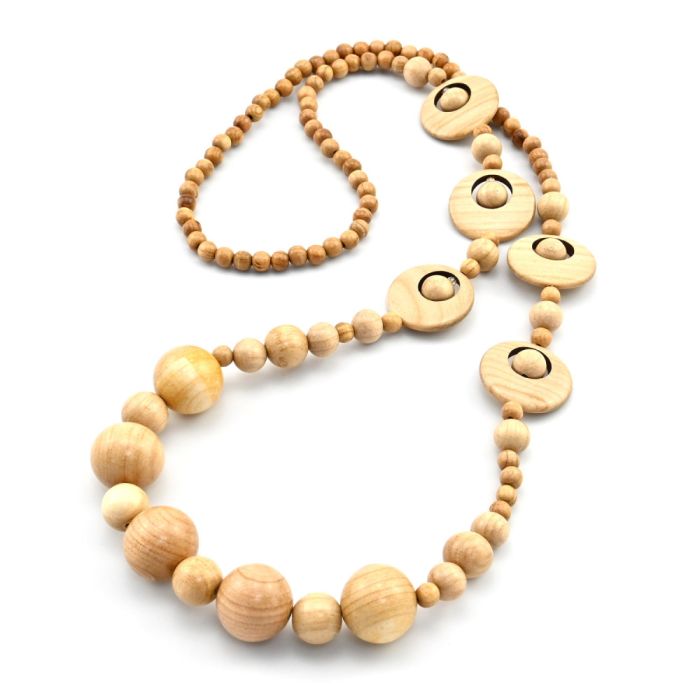 Beads made of Assol wood, 88cm