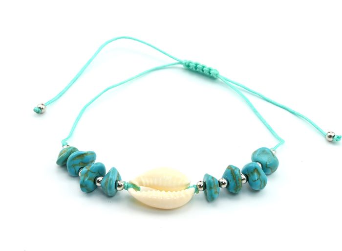 A set of bracelets with turquoise and shell 12 pieces