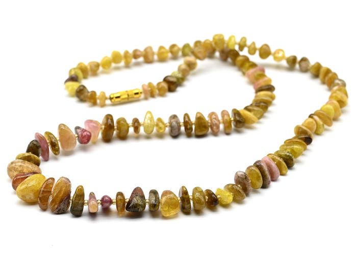 Tourmaline beads for magnification, 60cm, 55g