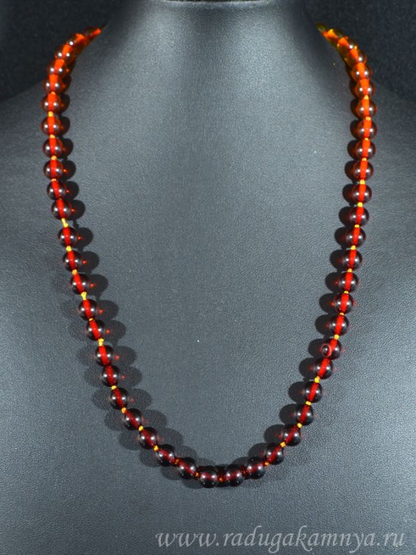 Amber beads 8mm rainbow lemon cherry bead, 54cm