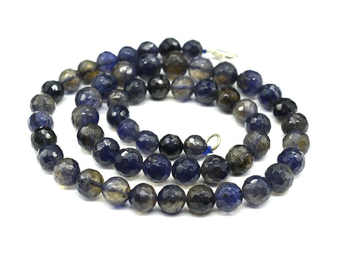 Beads made of Iolite ball gr.7.5-9mm, 48cm, 42.4g