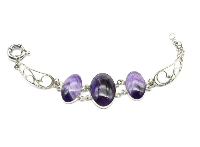 Amethyst bracelet, 17cm