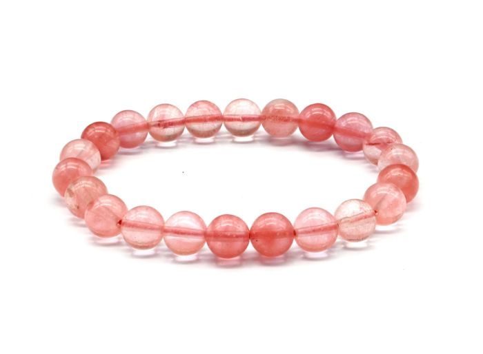 8mm Chalcedony Bead Bracelet