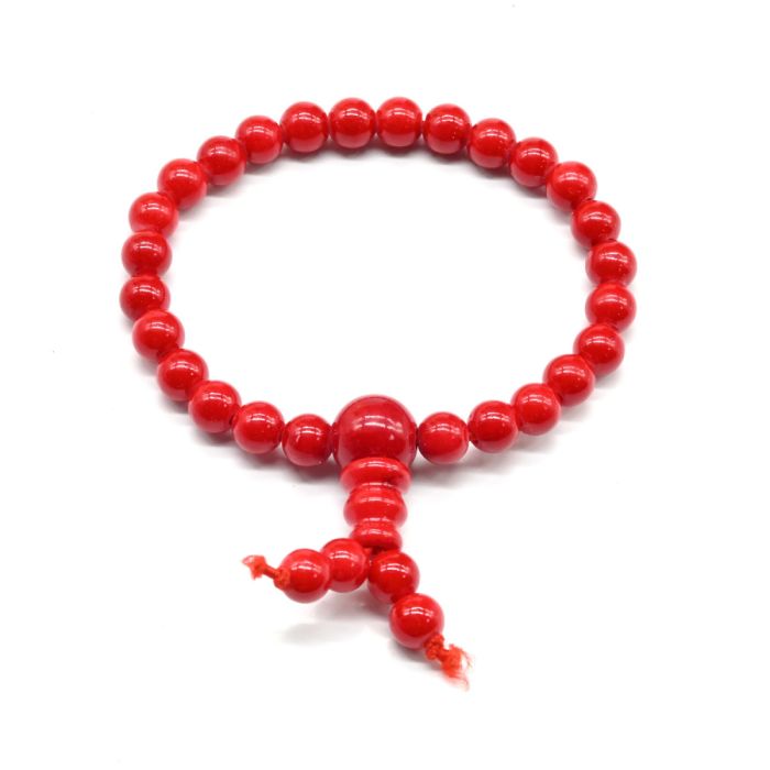 Coral bracelet imitation ball 6mm