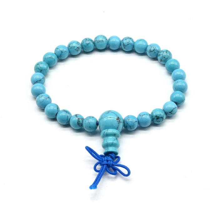 Turquoise bracelet imitation ball 6mm