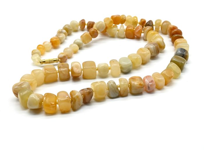 Beads made of Agate overflow galtovka, 61cm, 98g