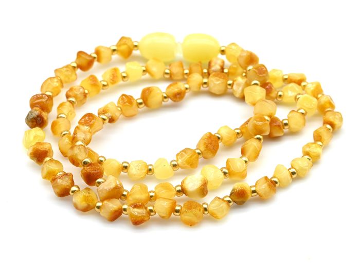 Amber medical beads "kusanka" 6mm honey color, 44cm