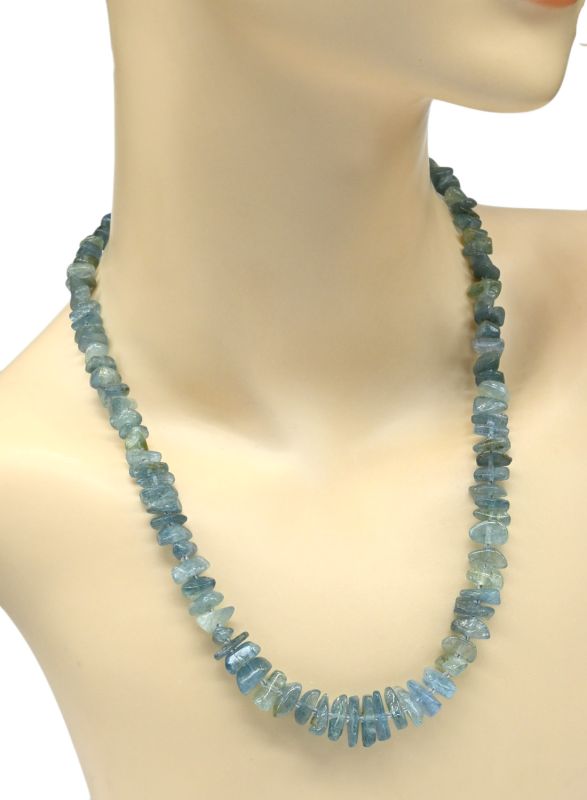 Aquamarine beads galtovka 9-14mm, 51cm, 39.2g