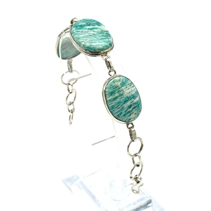 Amazonite " Oval" bracelet, 19 cm.