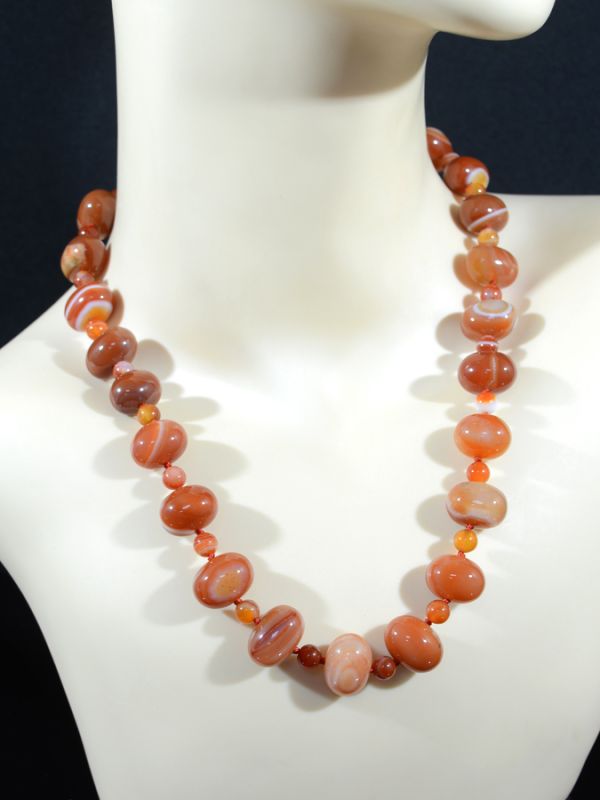 Carnelian beads oval 16*12mm ball 6mm, 52cm