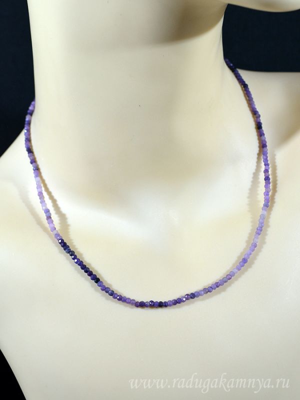 Beads made of Sugilite cut, 43cm, 5.5g