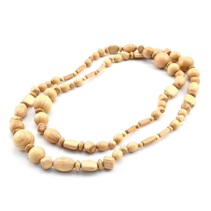 Wooden beads, 115cm