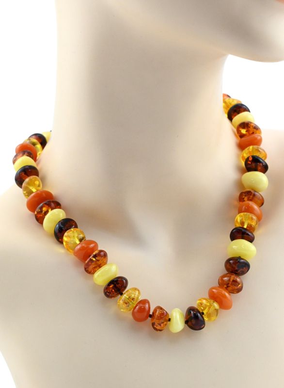 Amber beads galtovka assorted, 47cm