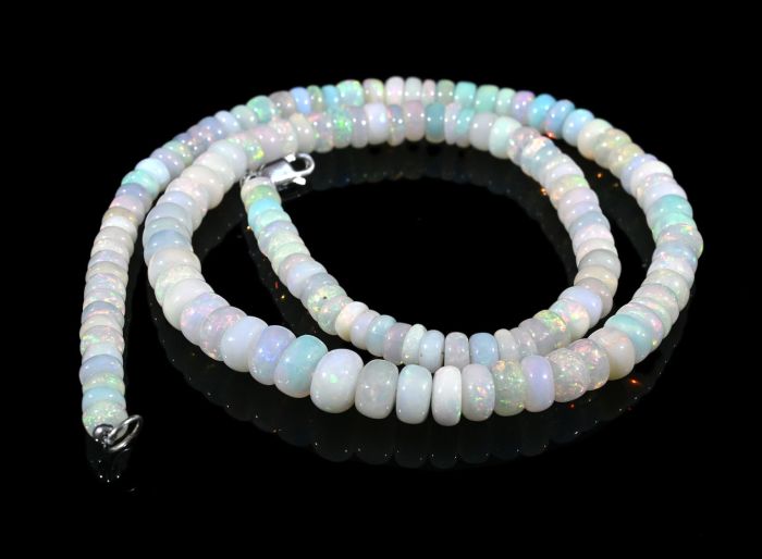 Opal rondel beads for an increase of 46cm, 19.8g