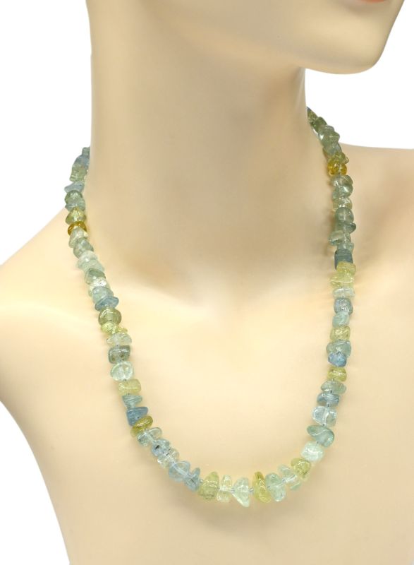 Aquamarine beads galtovka 7-12mm, 51cm, 44.7g