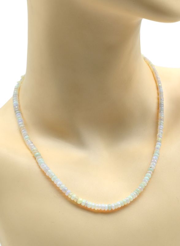 Rondel cut Opal beads for an increase of 46cm, 9.1g