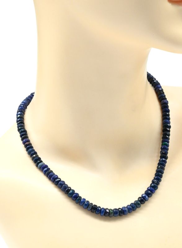 Beads made of Opal rondel gr.6*3mm color.blue, 44cm, 19.7g