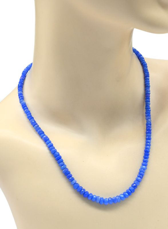 Opal beads tinted discs gr.4-6mm color.cornflower blue, 48cm, 11.6g