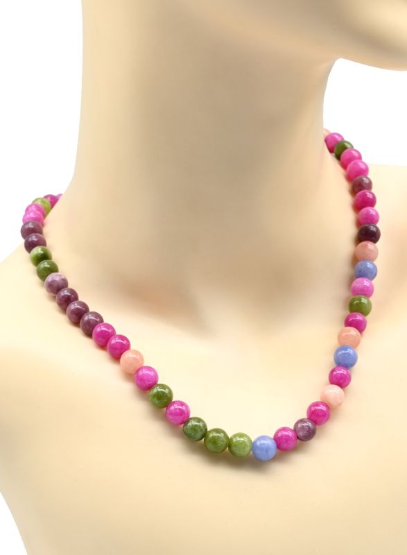 Beads made of calcite ball 8mm color.assorted, 48cm