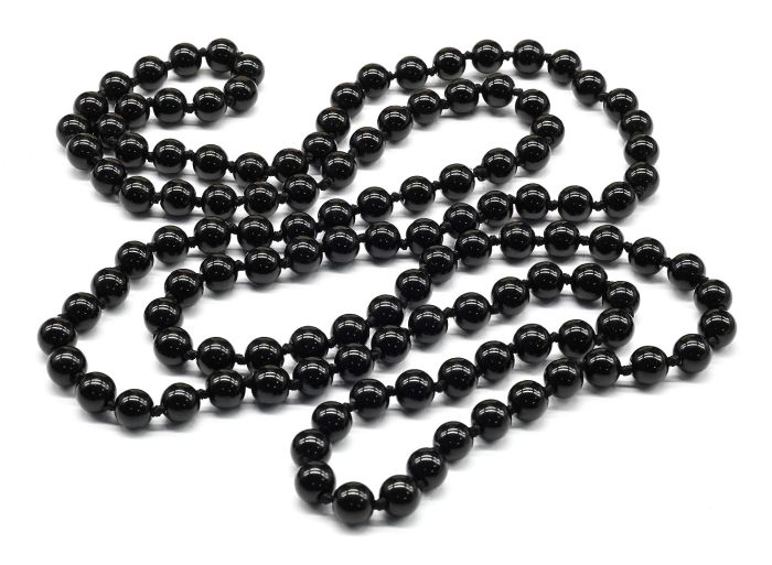 Beads 120cm 8mm bead made of black agate imitation