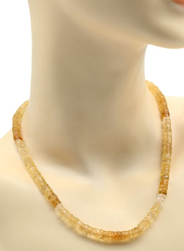 Citrine beads rondel cut 7*3mm, 47cm, 33.9g