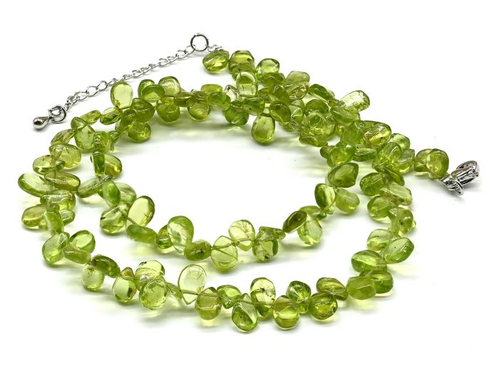 Chrysolite beads drop 5*6mm, 45cm, 26g