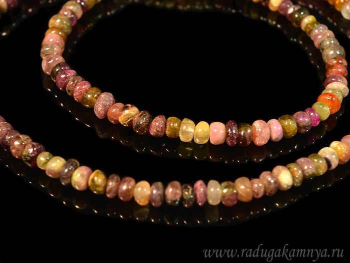 Tourmaline beads corn 3-5mm, 50cm, 21g