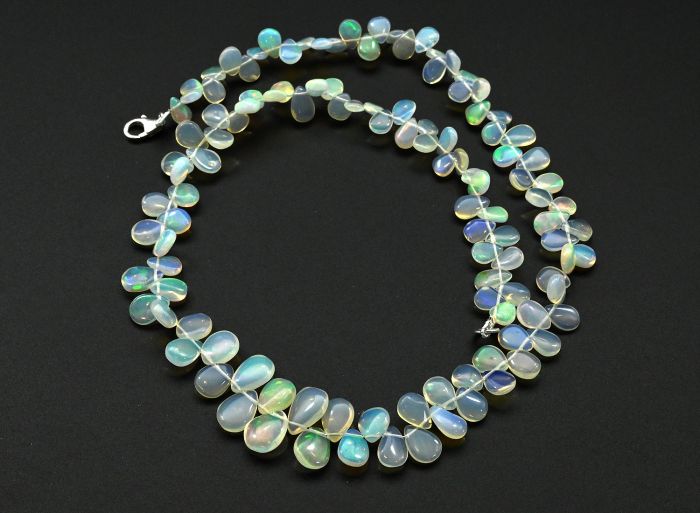 Opal beads drop for magnification 5*7mm-8*12mm, 47cm, 17.6g